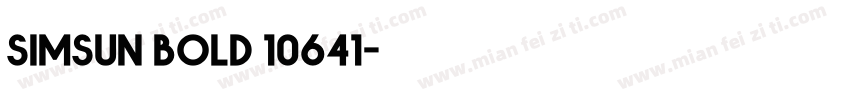 simsun bold 10641字体转换